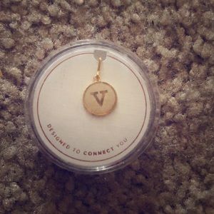Alex and Ani “V” letter Pendant